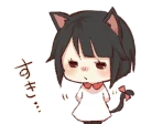 😞 emoji dog&cat(catgirl side) Telegram sticker 9 of 81