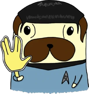 🖖 emoji Мопс Геннадий Telegram sticker 14 of 30