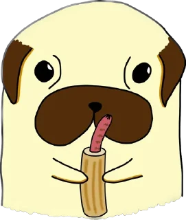🌭 emoji Мопс Геннадий Telegram sticker 12 of 30