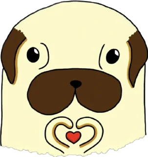 ❤️ emoji Мопс Геннадий Telegram sticker 10 of 30
