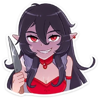 🗡 emoji Тёмная Айрис @TgStickeru Telegram sticker 19 of 48