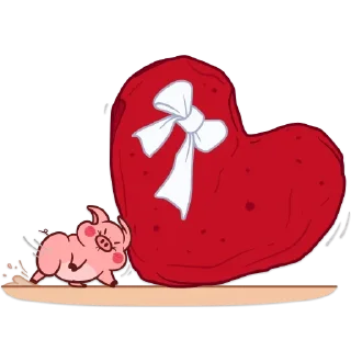 💝 emoji Все стикеры в @Pig_and_friends  "Pig Valera" (@Mari_Deinos ) Telegram sticker 17 of 120