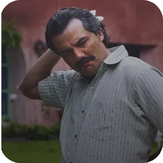 🤔 emoji Сеньор Пабло Эскобар Telegram sticker 5 of 19