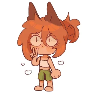 🦊 emoji Лисеня Сана Telegram sticker 7 of 80