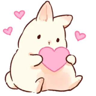 😍 emoji Rabbit Telegram sticker 15 of 30