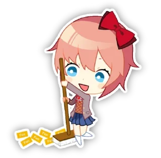 🧹 emoji ddlc ^o^ Telegram sticker 10 of 51