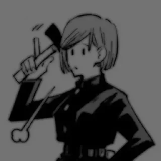 😶 emoji Kugisaki Nobara @anime_sticks Telegram sticker 18 of 40