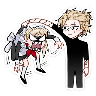 😡 emoji Анечка без текста @stickers_vk Telegram sticker 15 of 48