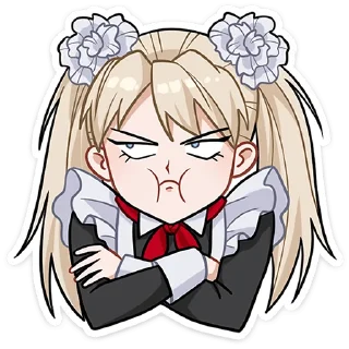 😡 emoji Анечка без текста @stickers_vk Telegram sticker 8 of 48