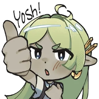 👍 emoji эльфобебрики by @slimespitter Telegram sticker 7 of 15