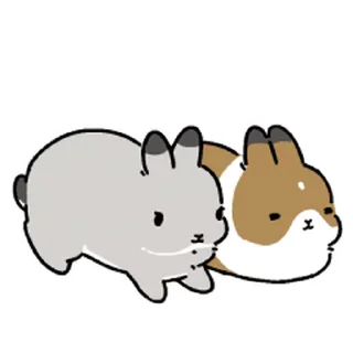 😊 emoji ˚✧₊ Rabbits 🐇🐇  ⁎⁺✧༚ Telegram sticker 11 of 59