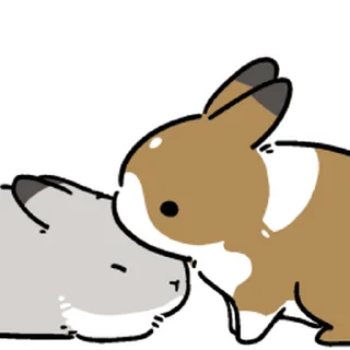 😊 emoji ˚✧₊ Rabbits 🐇🐇  ⁎⁺✧༚ Telegram sticker 10 of 59