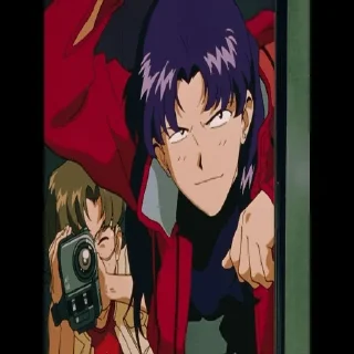 😑 emoji Misato katsuragi Telegram sticker 4 of 39