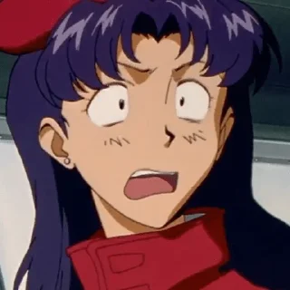 😲 emoji Misato katsuragi Telegram sticker 23 of 39