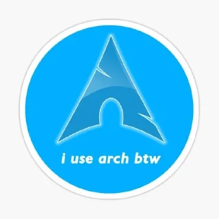 😎 emoji BTW I use ARCH BTW I USE ARCH LOOK AT ME I USE ARCH BTW Telegram sticker 9 of 21