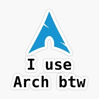 😎 emoji BTW I use ARCH BTW I USE ARCH LOOK AT ME I USE ARCH BTW Telegram sticker 10 of 21
