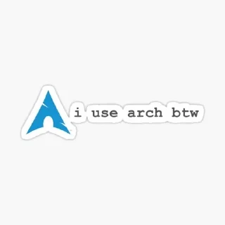 😎 emoji BTW I use ARCH BTW I USE ARCH LOOK AT ME I USE ARCH BTW Telegram sticker 8 of 21
