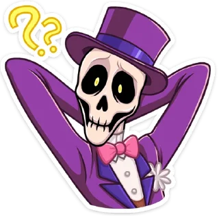 🤨 emoji Господин Скелли (@TgSticker) Telegram sticker 7 of 48