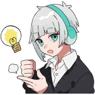💡 emoji Мио кун @tg_sticks Telegram sticker 12 of 21