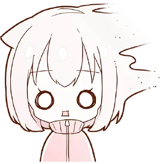 😱 emoji Ленивая Мининэко @Nyasticks Telegram sticker 10 of 41