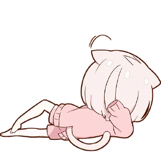 😏 emoji Ленивая Мининэко @Nyasticks Telegram sticker 8 of 41