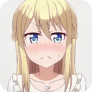 😳 emoji Anime girls shy Telegram sticker 9 of 73