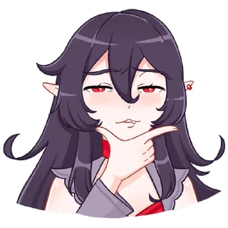 😏 emoji Тёмная Айрис Telegram sticker 5 of 48