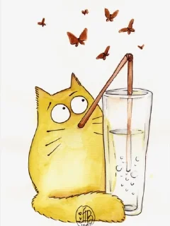 🥤 emoji Kotiki Telegram sticker 7 of 14