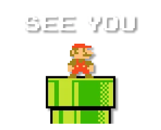 👋 emoji Mario: 8 bit Telegram sticker 14 of 24