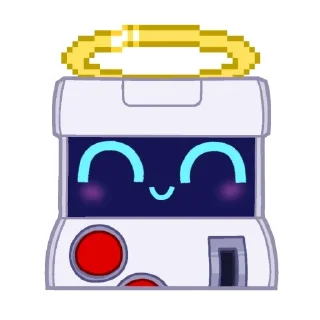 😇 emoji 8-BIT Telegram sticker 8 of 28