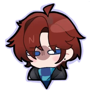🤨 emoji Чиби | Happnss Telegram sticker 2 of 13
