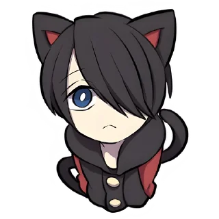 Sticker from Чёрный котёнок @nyasticks