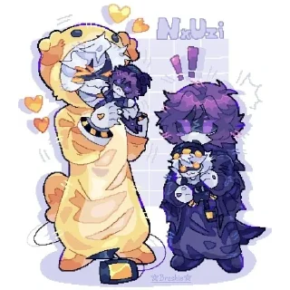 🌃 emoji N × Uzi @Shadowvanilas Telegram sticker 10 of 44