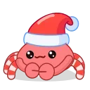 👍 emoji Santa's Crab Telegram sticker 3 of 15