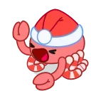 😂 emoji Santa's Crab Telegram sticker 1 of 15