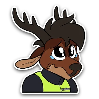 😢 emoji Orun the Deer Telegram sticker 19 of 37