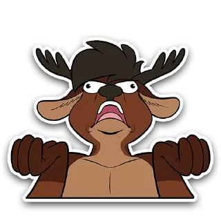🤬 emoji Orun the Deer Telegram sticker 13 of 37