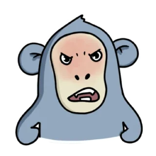 😡 emoji Обезьянка Mono Telegram sticker 11 of 33