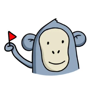 🚩 emoji Обезьянка Mono Telegram sticker 19 of 33