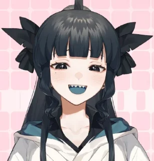 😄 emoji Artemis of the BlueShark🦈Vtuber Telegram sticker 21 of 38