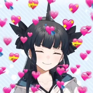 ❤️ emoji Artemis of the BlueShark🦈Vtuber Telegram sticker 8 of 38