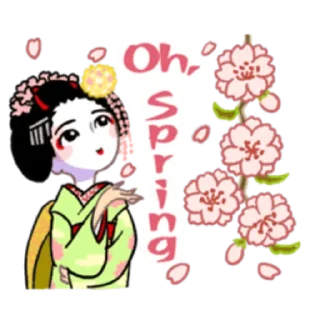 Sticker from Maiko in Kyoto (English)