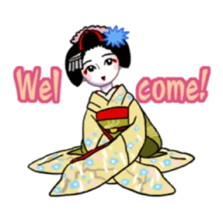Sticker from Maiko in Kyoto (English)