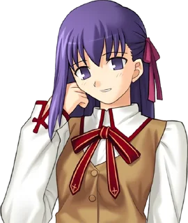 😏 emoji Fate/stay night — Sakura Matou Telegram sticker 8 of 79