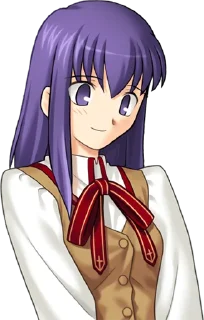 😅 emoji Fate/stay night — Sakura Matou Telegram sticker 6 of 79