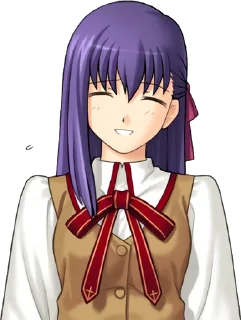 😁 emoji Fate/stay night — Sakura Matou Telegram sticker 24 of 79