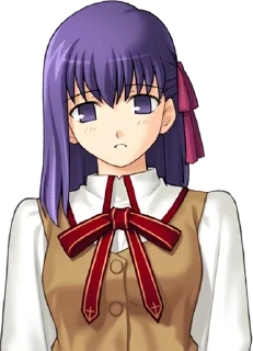 🤨 emoji Fate/stay night — Sakura Matou Telegram sticker 12 of 79