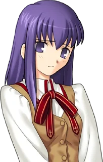 ☹️ emoji Fate/stay night — Sakura Matou Telegram sticker 5 of 79