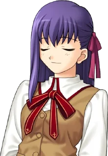 😌 emoji Fate/stay night — Sakura Matou Telegram sticker 20 of 79