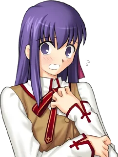 😰 emoji Fate/stay night — Sakura Matou Telegram sticker 19 of 79